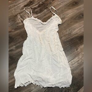 Elegant White Lace Trim Chemise